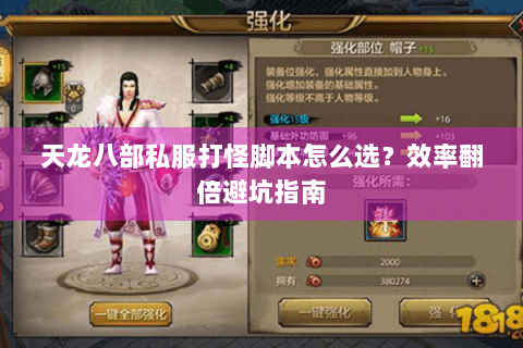天龙八部私服打怪脚本怎么选？效率翻倍避坑指南
