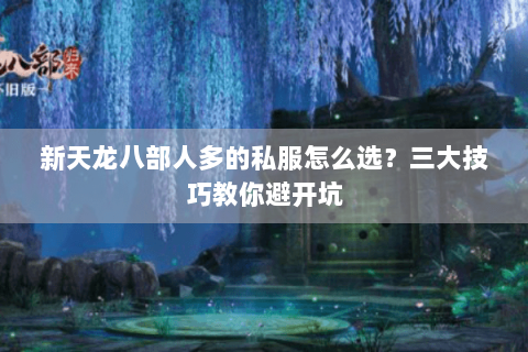 新天龙八部人多的私服怎么选？三大技巧教你避开坑