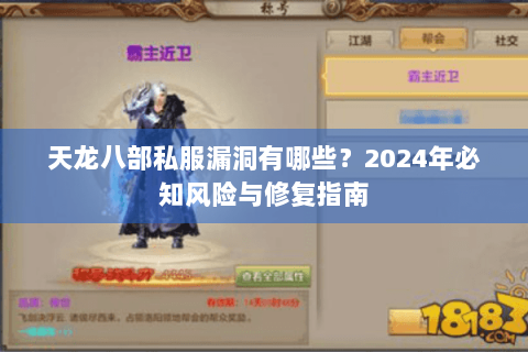 天龙八部私服漏洞有哪些？2024年必知风险与修复指南