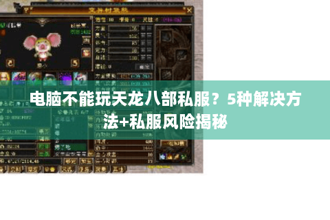 电脑不能玩天龙八部私服？5种解决方法+私服风险揭秘