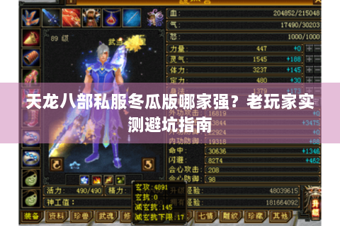 天龙八部私服冬瓜版哪家强？老玩家实测避坑指南