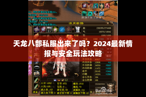 天龙八部私服出来了吗？2024最新情报与安全玩法攻略