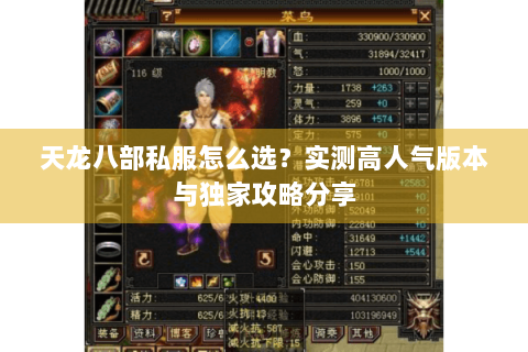 天龙八部私服怎么选？实测高人气版本与独家攻略分享