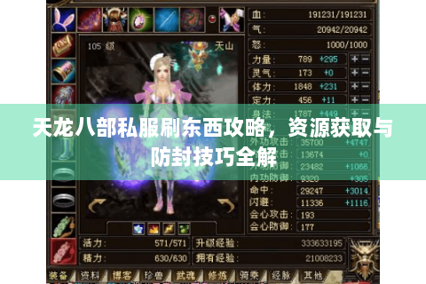天龙八部私服刷东西攻略，资源获取与防封技巧全解