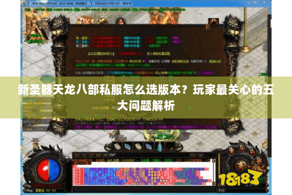 新圣器天龙八部私服怎么选版本?玩家最关心的五大问题解析 新圣器天龙八部私服怎么选版本?玩家最关心的五大问题解析