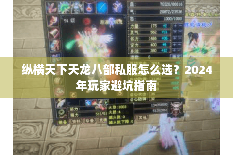 纵横天下天龙八部私服怎么选？2024年玩家避坑指南