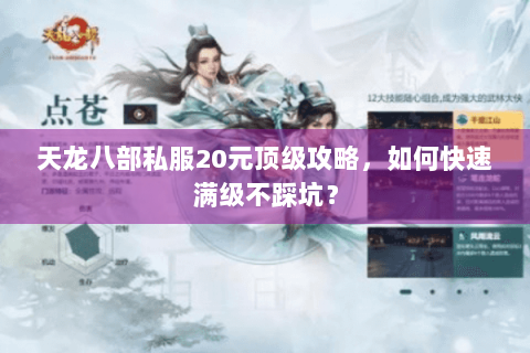 天龙八部私服20元顶级攻略，如何快速满级不踩坑？