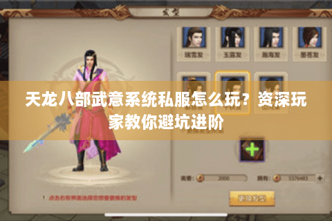 天龙八部武意系统私服怎么玩？资深玩家教你避坑进阶