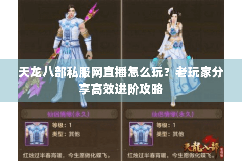 天龙八部私服网直播怎么玩？老玩家分享高效进阶攻略