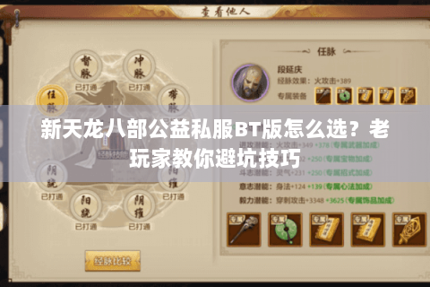 新天龙八部公益私服BT版怎么选？老玩家教你避坑技巧