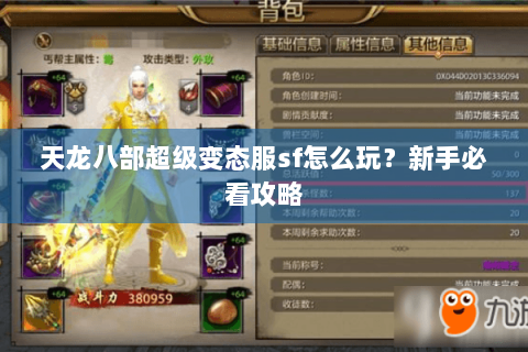 天龙八部超级变态服sf怎么玩？新手必看攻略