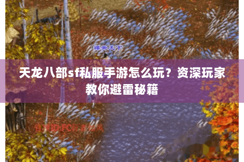 天龙八部sf私服手游怎么玩？资深玩家教你避雷秘籍