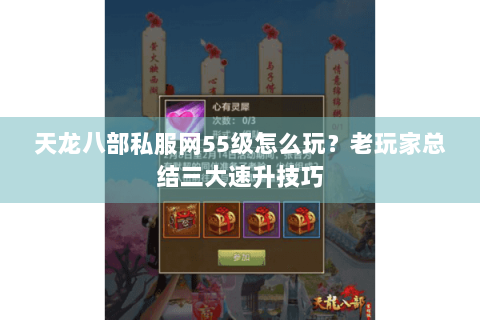 天龙八部私服网55级怎么玩？老玩家总结三大速升技巧
