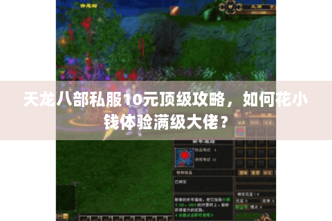 天龙八部私服10元顶级攻略，如何花小钱体验满级大佬？