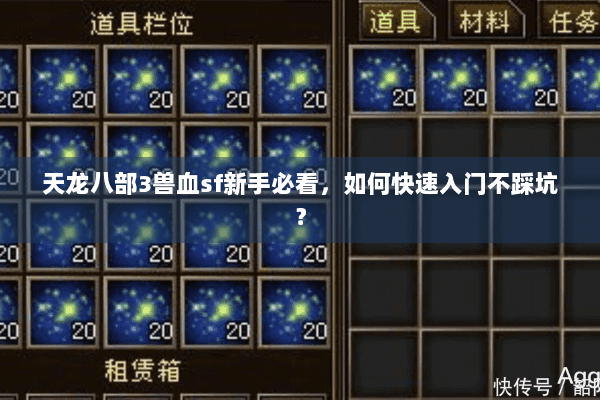 天龙八部3兽血sf新手必看，如何快速入门不踩坑？