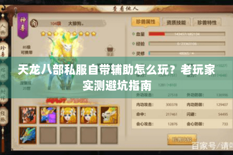天龙八部私服自带辅助怎么玩？老玩家实测避坑指南