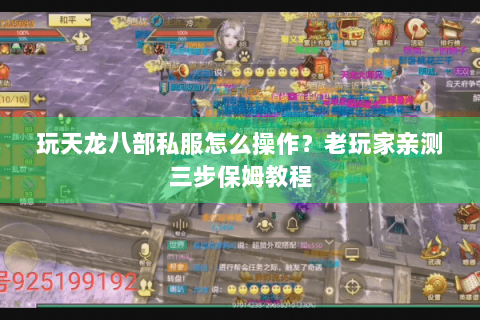 玩天龙八部私服怎么操作？老玩家亲测三步保姆教程