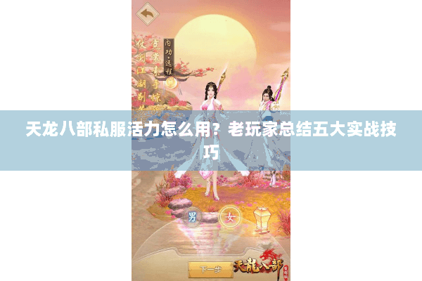 天龙八部私服活力怎么用？老玩家总结五大实战技巧