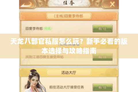 天龙八部官私服怎么玩？新手必看的版本选择与攻略指南