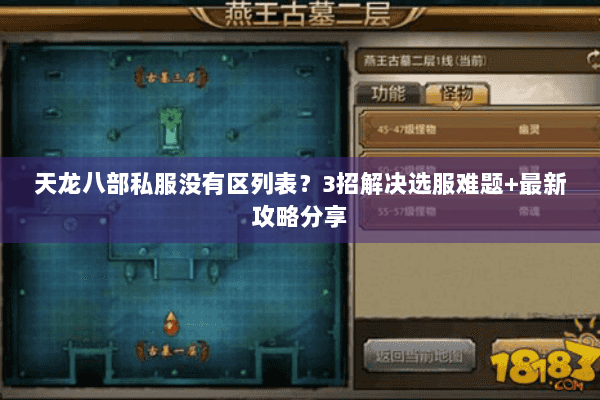 天龙八部私服没有区列表？3招解决选服难题+最新攻略分享