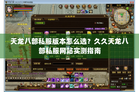 天龙八部私服版本怎么选？久久天龙八部私服网站实测指南