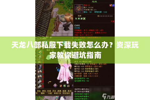 天龙八部私服下载失败怎么办？资深玩家教你避坑指南