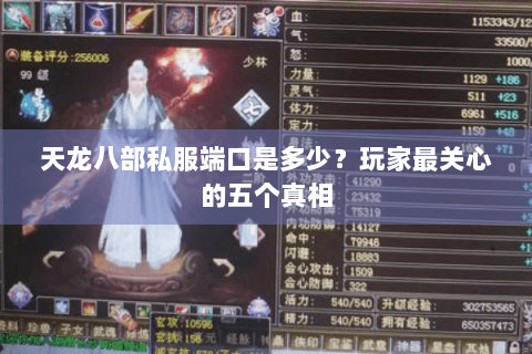 天龙八部私服端口是多少？玩家最关心的五个真相