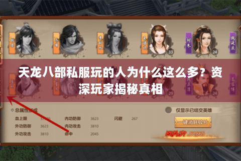 天龙八部私服玩的人为什么这么多？资深玩家揭秘真相