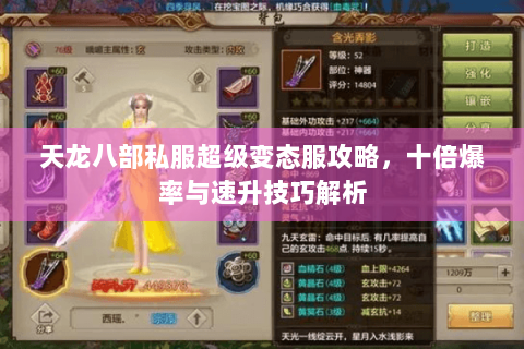 天龙八部私服超级变态服攻略，十倍爆率与速升技巧解析
