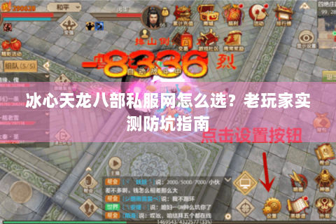 冰心天龙八部私服网怎么选？老玩家实测防坑指南