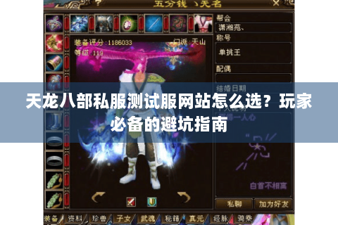 天龙八部私服测试服网站怎么选？玩家必备的避坑指南