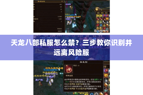 天龙八部私服怎么禁？三步教你识别并远离风险服