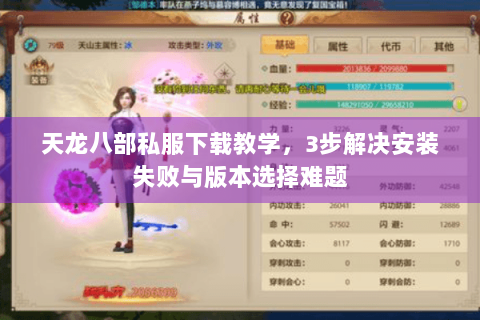 天龙八部私服下载教学，3步解决安装失败与版本选择难题