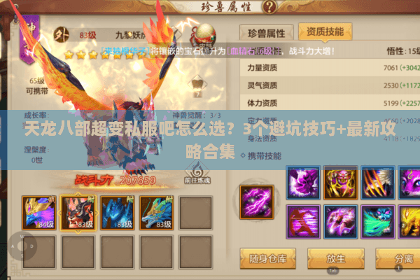 天龙八部超变私服吧怎么选？3个避坑技巧+最新攻略合集