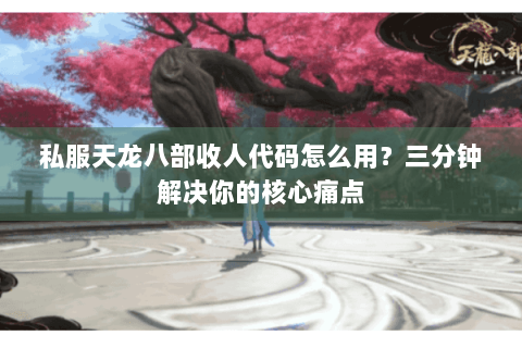 私服天龙八部收人代码怎么用？三分钟解决你的核心痛点