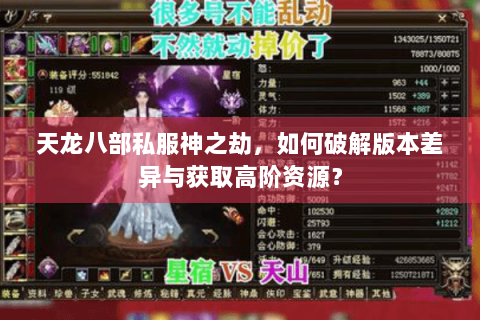 天龙八部私服神之劫，如何破解版本差异与获取高阶资源？