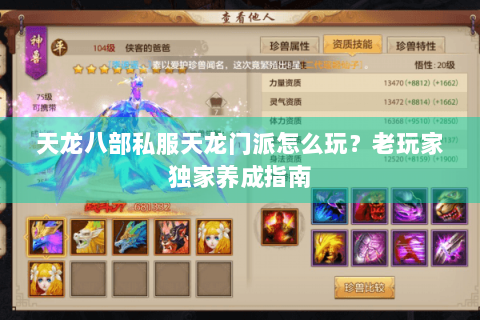 天龙八部私服天龙门派怎么玩？老玩家独家养成指南