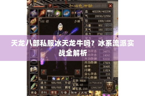 天龙八部私服冰天龙牛吗？冰系流派实战全解析