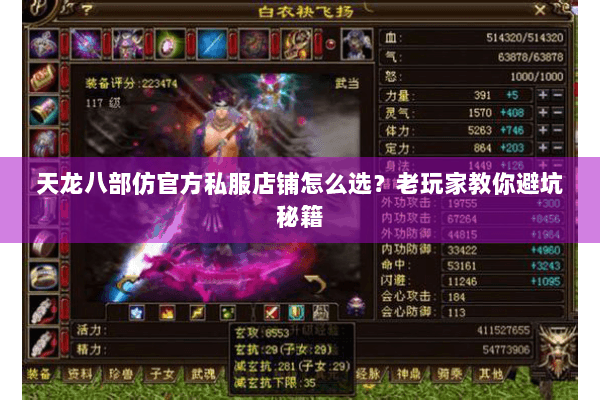 天龙八部仿官方私服店铺怎么选？老玩家教你避坑秘籍