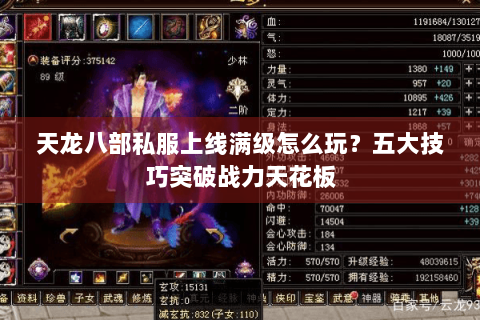 天龙八部私服上线满级怎么玩？五大技巧突破战力天花板