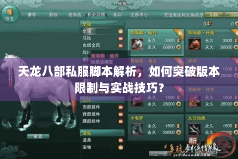 天龙八部私服脚本解析，如何突破版本限制与实战技巧？