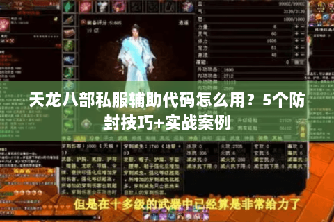 天龙八部私服辅助代码怎么用？5个防封技巧+实战案例