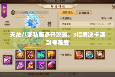 天龙八部私服多开攻略，3招解决卡顿封号难题
