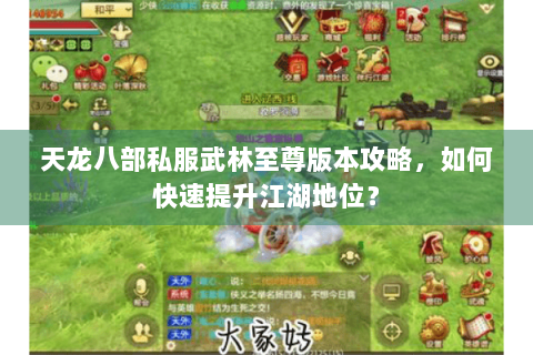 天龙八部私服武林至尊版本攻略，如何快速提升江湖地位？