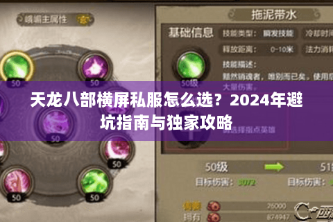 天龙八部横屏私服怎么选？2024年避坑指南与独家攻略