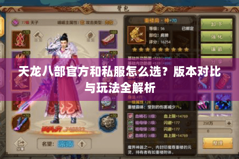 天龙八部官方和私服怎么选？版本对比与玩法全解析