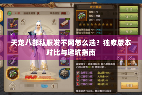 天龙八部私服发不网怎么选？独家版本对比与避坑指南
