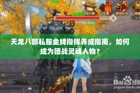 天龙八部私服金牌指挥养成指南，如何成为团战灵魂人物？