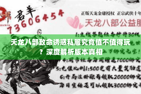 天龙八部致命诱惑私服究竟值不值得玩？深度解析版本真相
