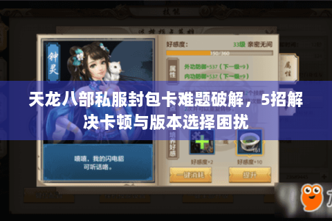 天龙八部私服封包卡难题破解，5招解决卡顿与版本选择困扰